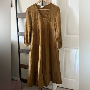 Universal Thread Long Sleeve Brown Maxi Dress